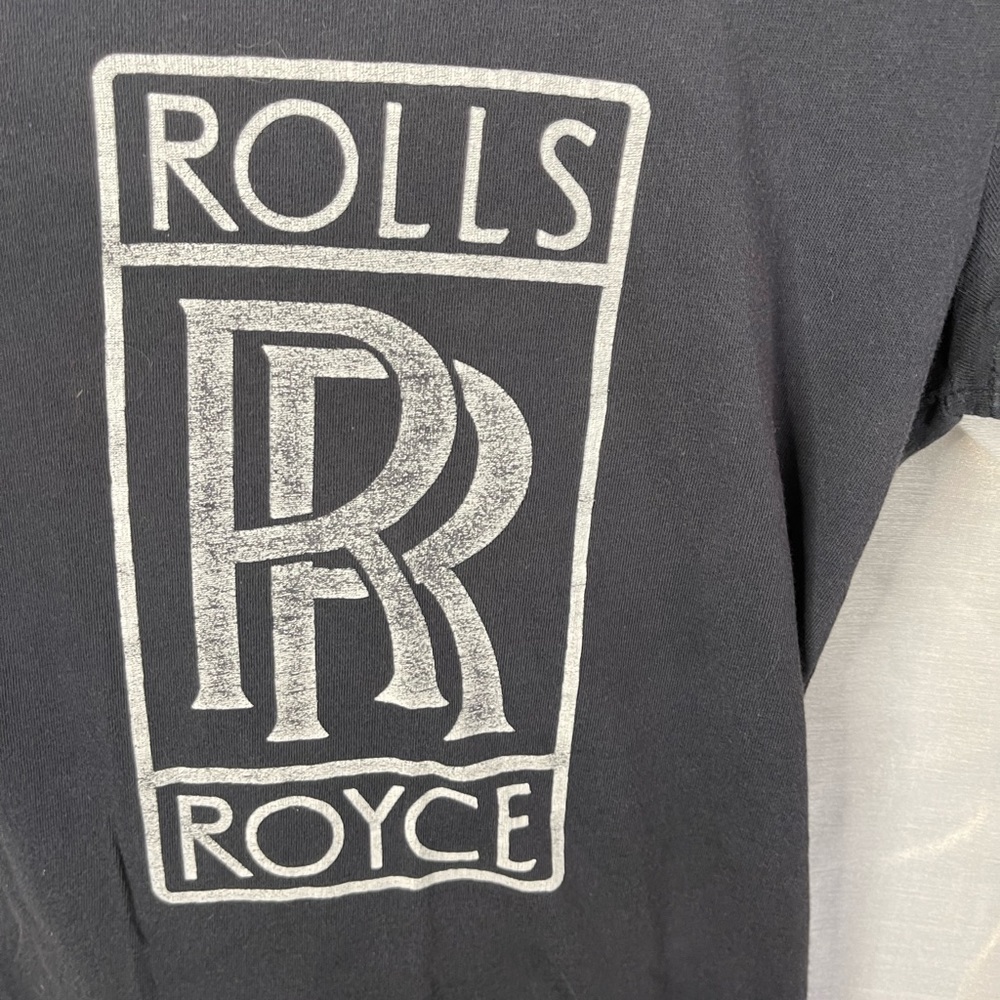 Rolls Royce 2005 Black & White Logo Short Sleeve T-Shirt - Picture 2 of 4